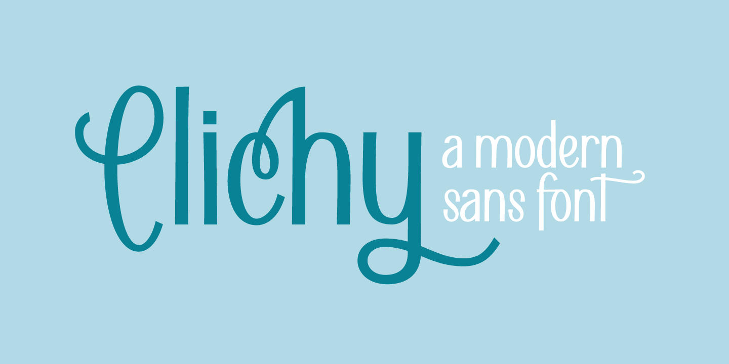 Beispiel einer Clichy Regular-Schriftart